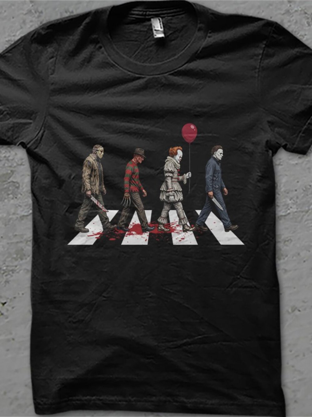 Vintage Horror Characters Abbey Road Shirt, Retro Halloween Classic Shirt Tee